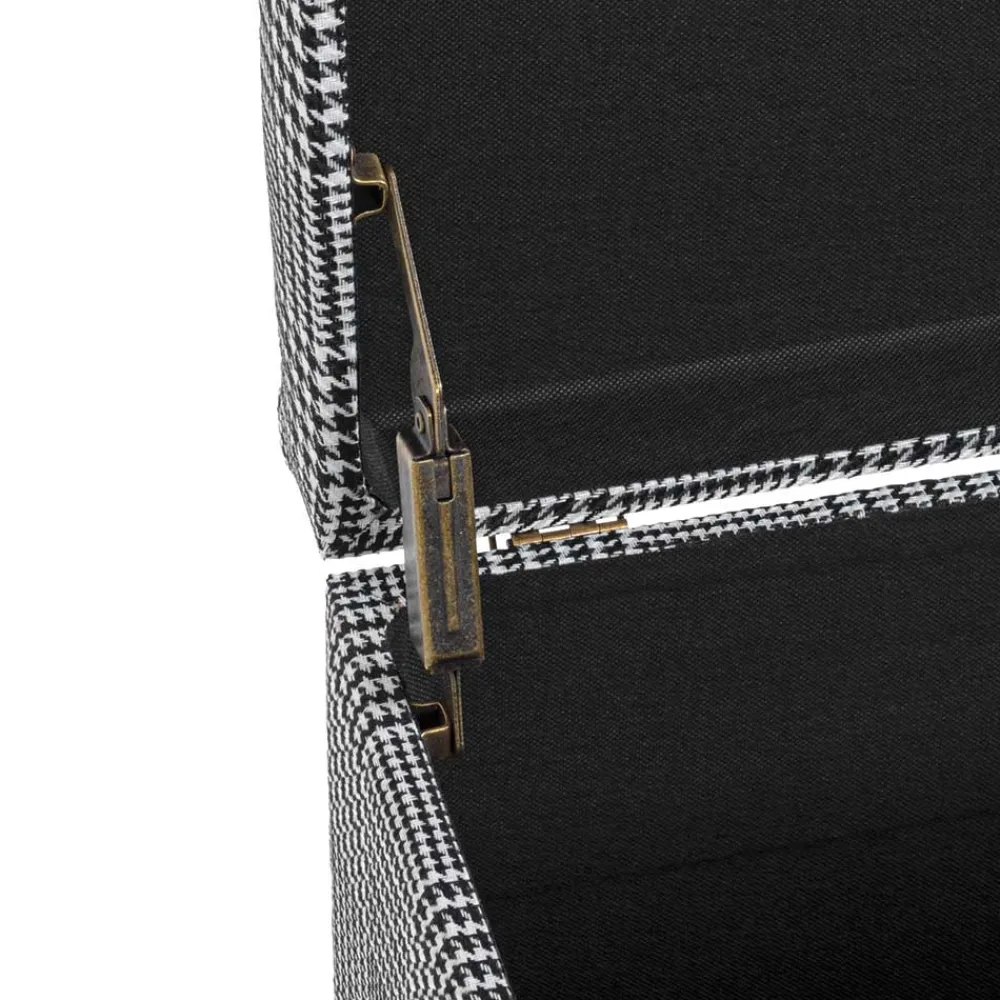 Wohnen Sitztruhe mit Hahnentritt Muster - Jantonia