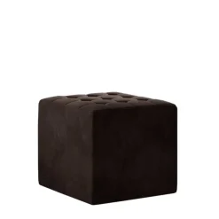 Wohnen Retro Möbel|Barhocker*Sitzwürfel Hocker in Dunkelbraun - Jennassa