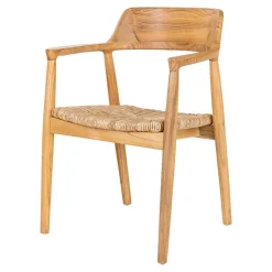 Wohnen Rattanmöbel*Skandi Armlehnenstuhl aus Sungkai Holz - Tilli (2er Set)