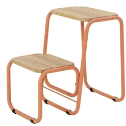 Wohnen Skandi Beistelltisch mit zwei Ablagen - Elhera