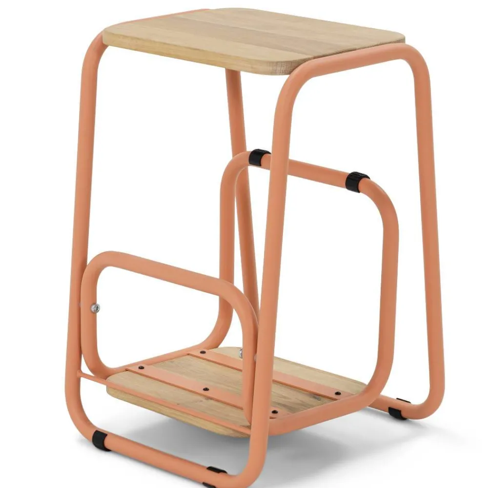 Wohnen Skandi Beistelltisch mit zwei Ablagen - Elhera