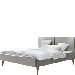 Wohnen Skandi Bett in Grau mit Eiche Bianco - Potosia