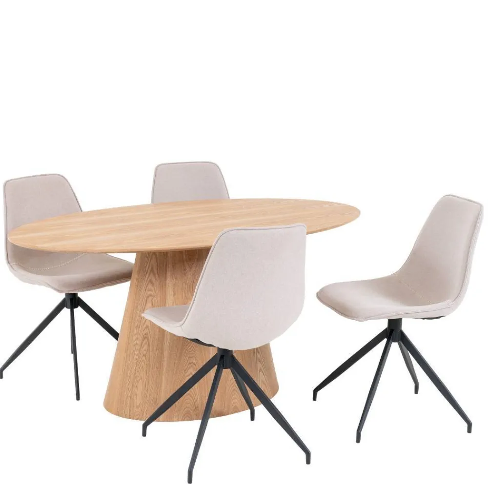Wohnen Skandi Design Essgruppe Set - Aguero (fünfteilig)