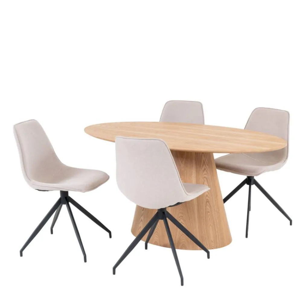 Wohnen Skandi Design Essgruppe Set - Aguero (fünfteilig)