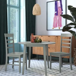 Wohnen Skandi Essgruppe in Grau - Taverna (dreiteilig)