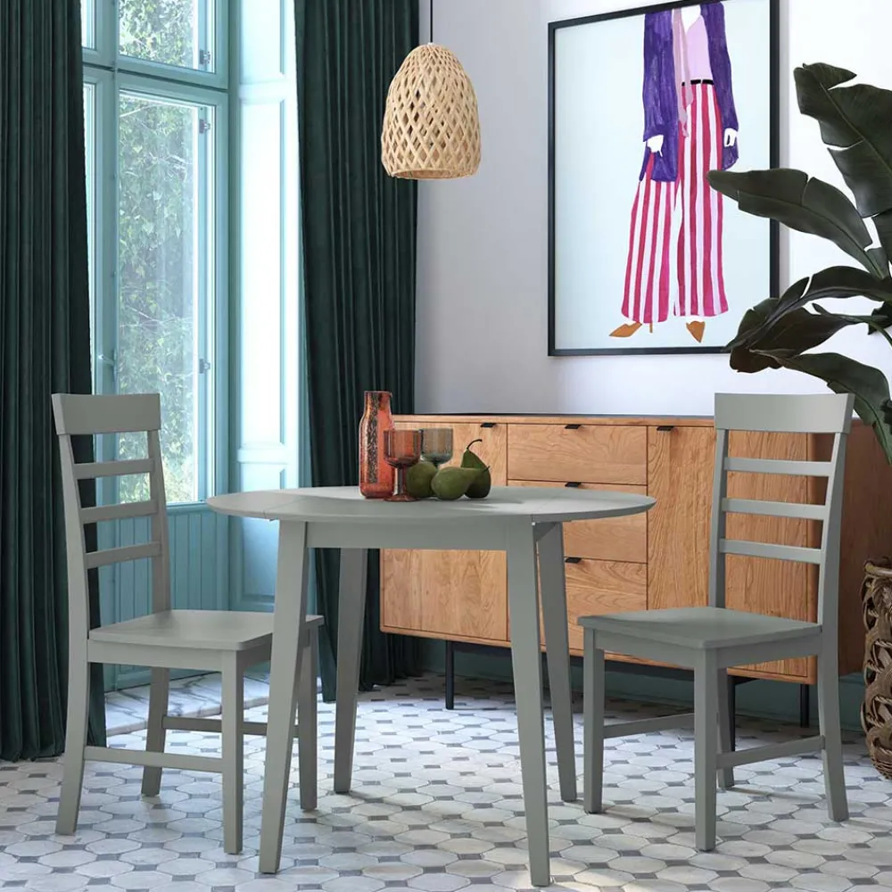 Wohnen Skandi Essgruppe in Grau - Taverna (dreiteilig)