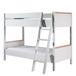 Wohnen Kinderbetten*Skandi Etagenbett mit Schrägleiter - Lencon