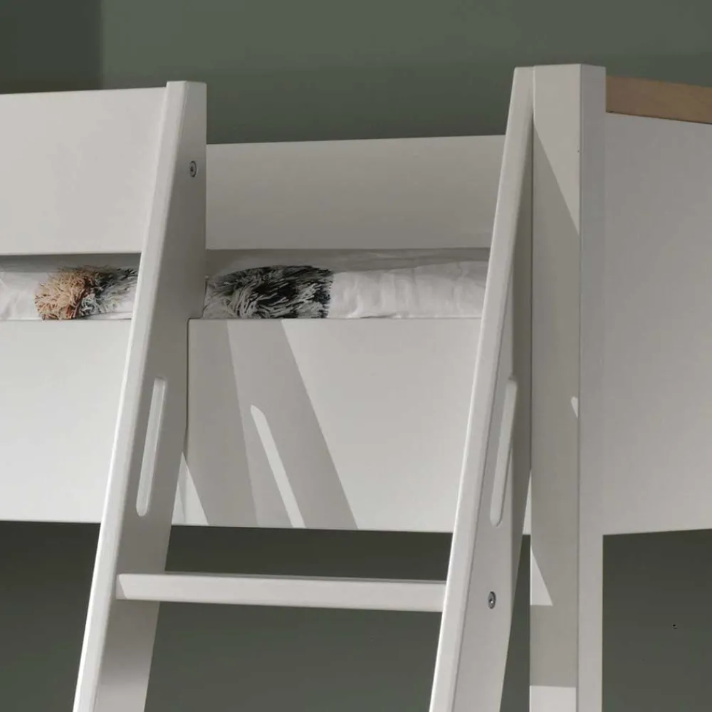 Wohnen Kinderbetten*Skandi Etagenbett mit Schrägleiter - Lencon