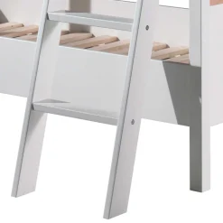 Wohnen Kinderbetten*Skandi Etagenbett mit Schrägleiter - Lencon