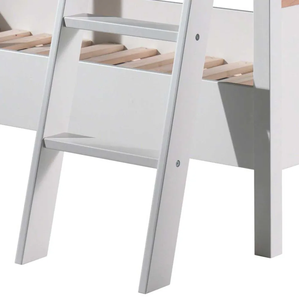 Wohnen Kinderbetten*Skandi Etagenbett mit Schrägleiter - Lencon