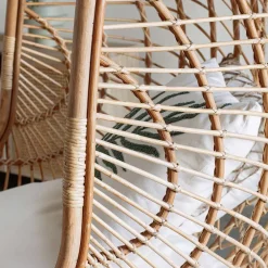 Wohnen Weiße Möbel|Rattanmöbel*Skandi Hängesessel aus Rattan Geflecht - Palencia