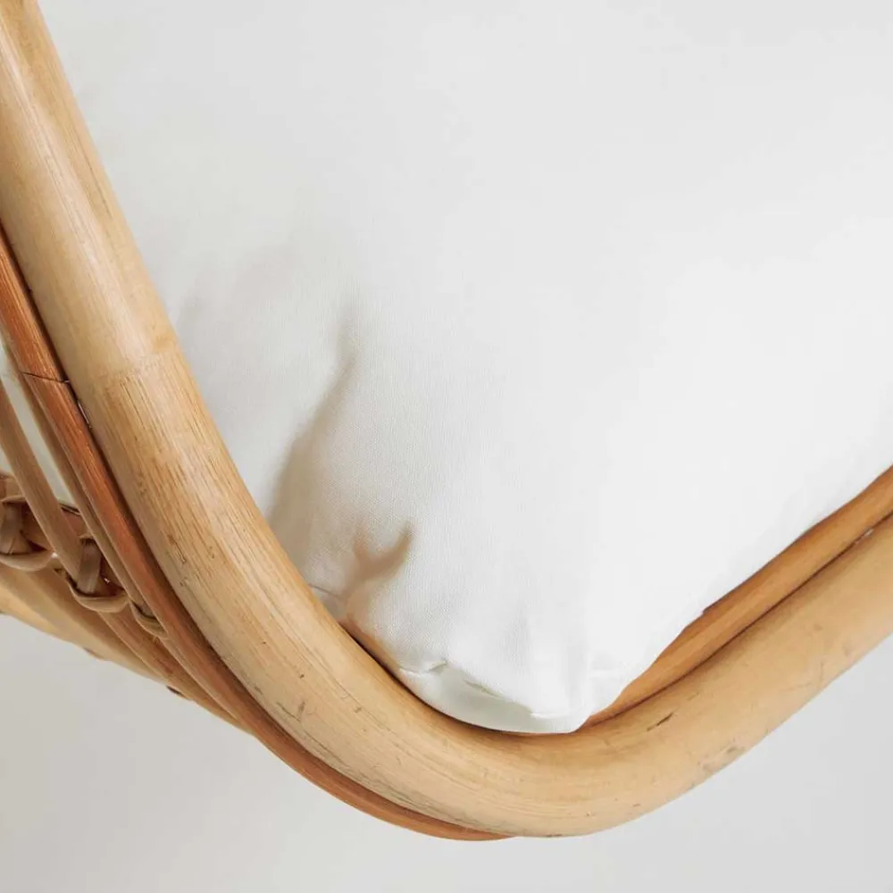 Wohnen Weiße Möbel|Rattanmöbel*Skandi Hängesessel aus Rattan Geflecht - Palencia