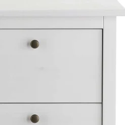 Wohnen Skandi Hochkommode in Weiß lackiert - Astinion