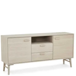 Wohnen Skandi Kombi-Kommode in Eiche Weiß - Lametla