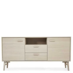 Wohnen Skandi Kombi-Kommode in Eiche Weiß - Lametla