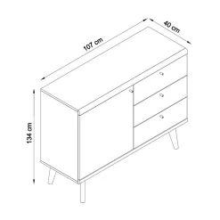 Wohnen Skandi Kombikommode zweifarbig - Cablos