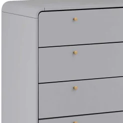 Wohnen Skandi Kommode in Grau & Eiche - Wavan