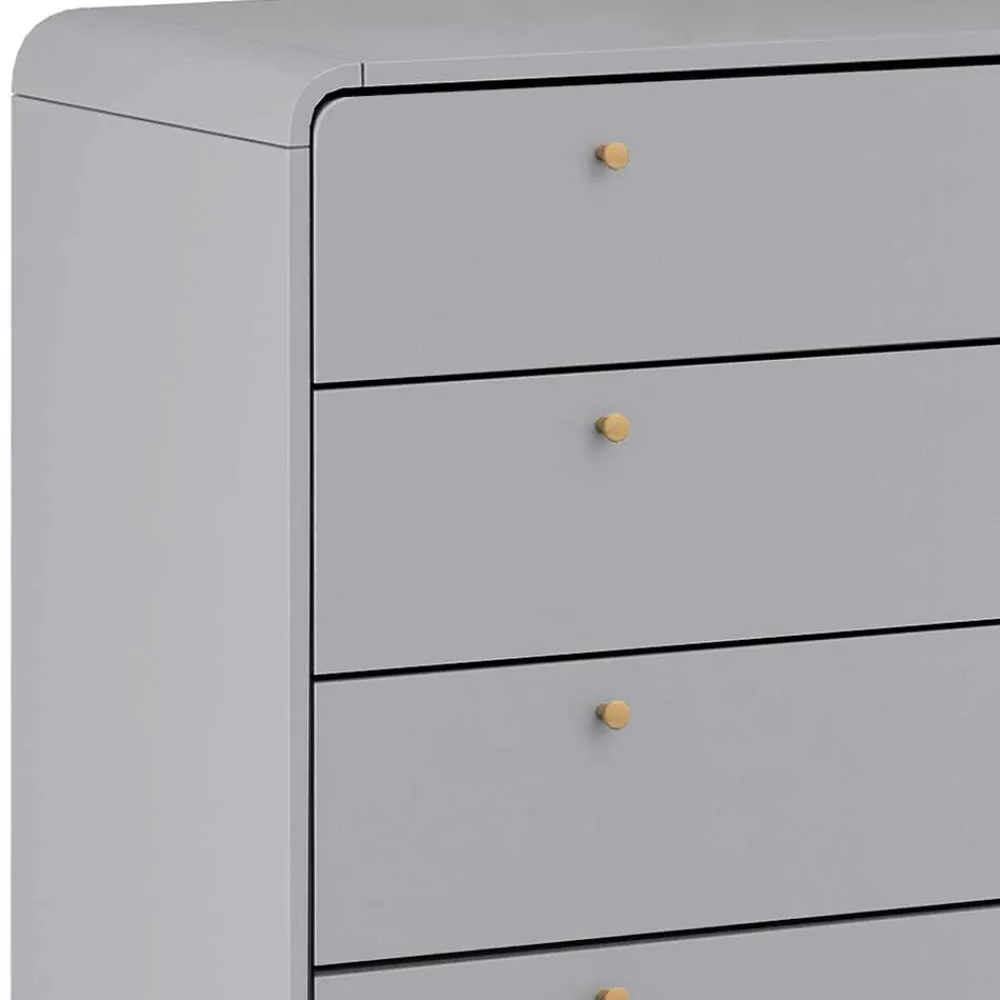 Wohnen Skandi Kommode in Grau & Eiche - Wavan