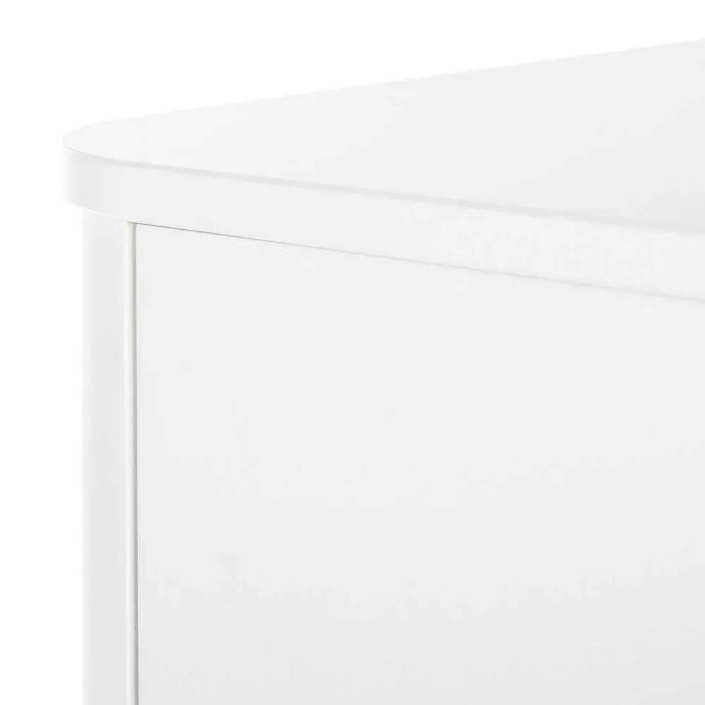 Wohnen Skandi Kommode in Weiß mit Eiche - Gazona