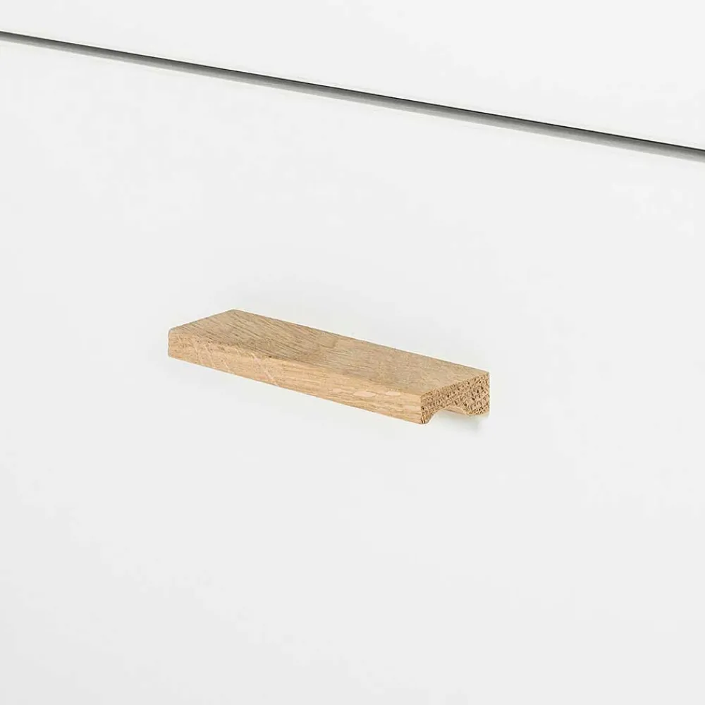 Wohnen Skandi Kommode in Weiß mit Eiche - Gazona