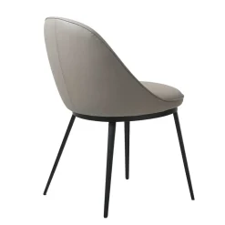 Wohnen Schwarze Möbel|Graue Möbel*Skandi Kunstlederstuhl in Taupe & Schwarz - Johns