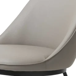 Wohnen Schwarze Möbel|Graue Möbel*Skandi Kunstlederstuhl in Taupe & Schwarz - Johns