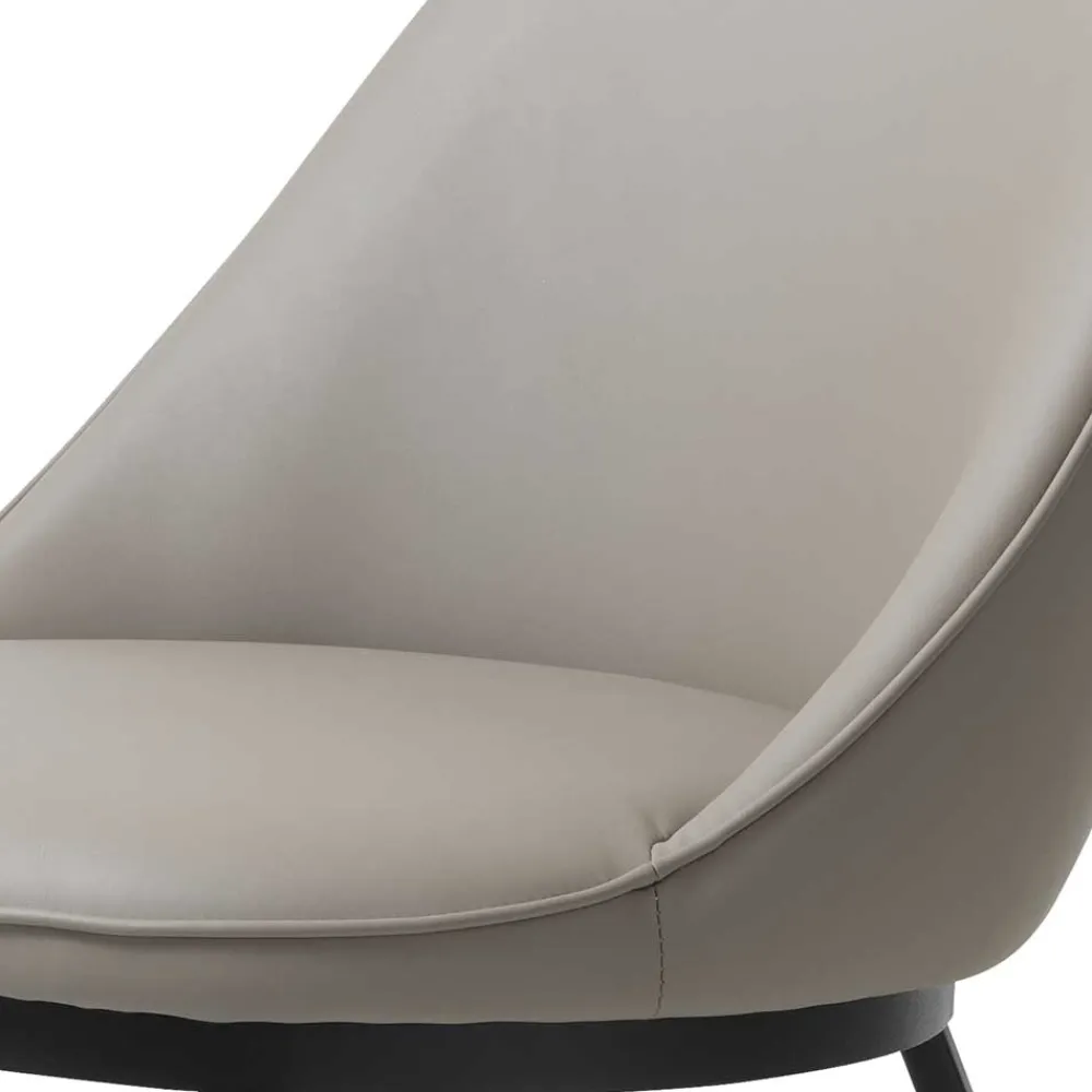 Wohnen Schwarze Möbel|Graue Möbel*Skandi Kunstlederstuhl in Taupe & Schwarz - Johns