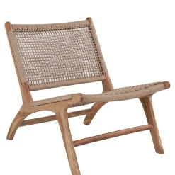 Wohnen Skandi Loungestuhl aus Kordel Geflecht - Yannick