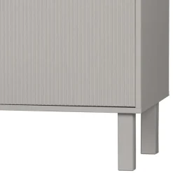 Wohnen Skandi Lowboard 4-türig in Grau - Huvina