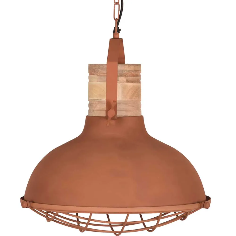 Wohnen Lampen & Leuchten*Skandi Pendelampe in Rost Braun Metall - Adagiona