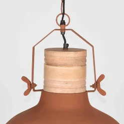 Wohnen Lampen & Leuchten*Skandi Pendelampe in Rost Braun Metall - Adagiona