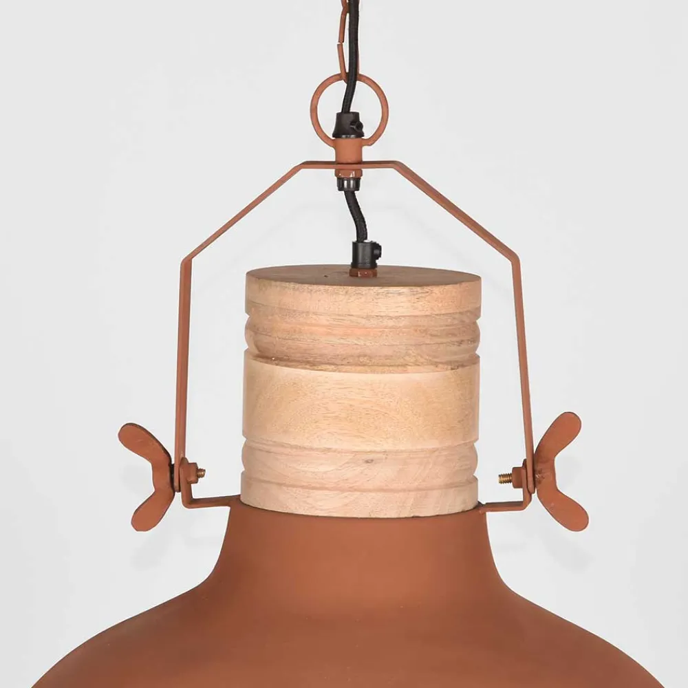 Wohnen Lampen & Leuchten*Skandi Pendelampe in Rost Braun Metall - Adagiona