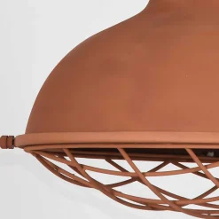 Wohnen Lampen & Leuchten*Skandi Pendelampe in Rost Braun Metall - Adagiona