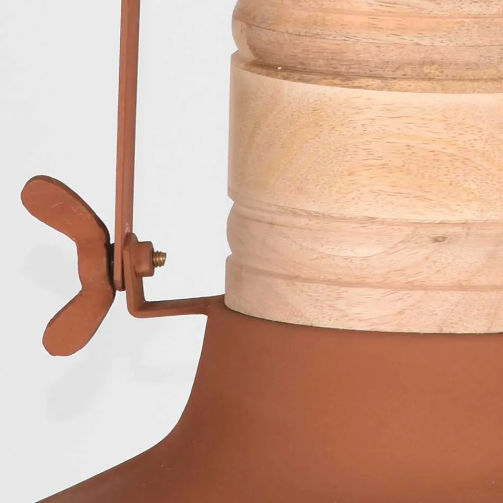 Wohnen Lampen & Leuchten*Skandi Pendelampe in Rost Braun Metall - Adagiona