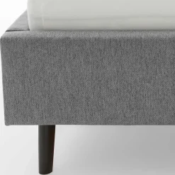 Wohnen Skandinavische Möbel|Jugendbetten*Skandi Polsterbett in Grau Stoff - Optica