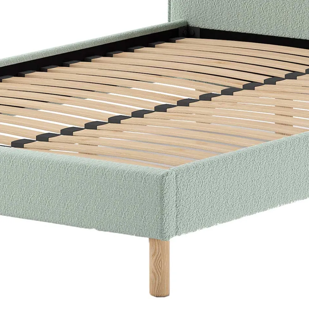 Wohnen Skandi Polsterbett in Grün Boucle - Skylab