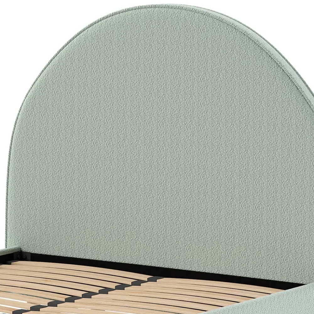 Wohnen Skandi Polsterbett in Grün Boucle - Skylab