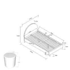Wohnen Skandi Polsterbett in Grün Boucle - Skylab