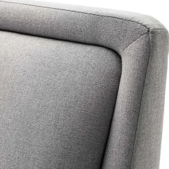 Wohnen Skandi Polsterbett in Hellgrau & Schwarz - Stramo