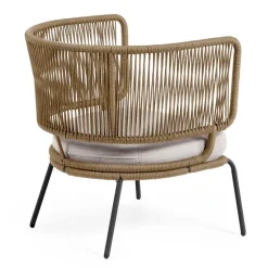 Wohnen Schwarze Möbel|Weiße Möbel*Skandi Sessel aus Geflecht Kordel in Beige - Suvacol (2er Set)