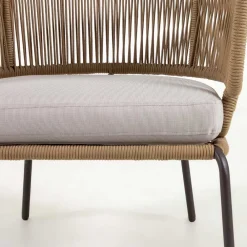 Wohnen Schwarze Möbel|Weiße Möbel*Skandi Sessel aus Geflecht Kordel in Beige - Suvacol (2er Set)