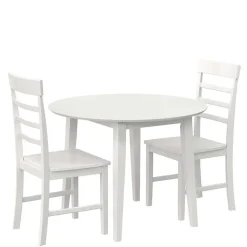 Wohnen Skandi Tischgruppe in Weiß - Rarera (dreiteilig)