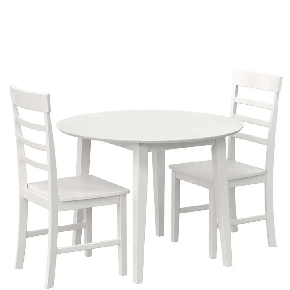 Wohnen Skandi Tischgruppe in Weiß - Rarera (dreiteilig)