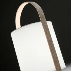 Wohnen Lampen & Leuchten*Skandi Tischleuchte in Weiß & Buche - Rina