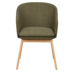 Wohnen Skandi Tischsessel in Dunkelgrün - Loris (2er Set)