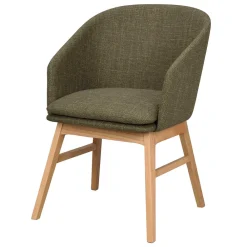 Wohnen Skandi Tischsessel in Dunkelgrün - Loris (2er Set)