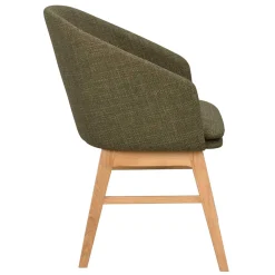 Wohnen Skandi Tischsessel in Dunkelgrün - Loris (2er Set)