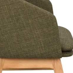 Wohnen Skandi Tischsessel in Dunkelgrün - Loris (2er Set)