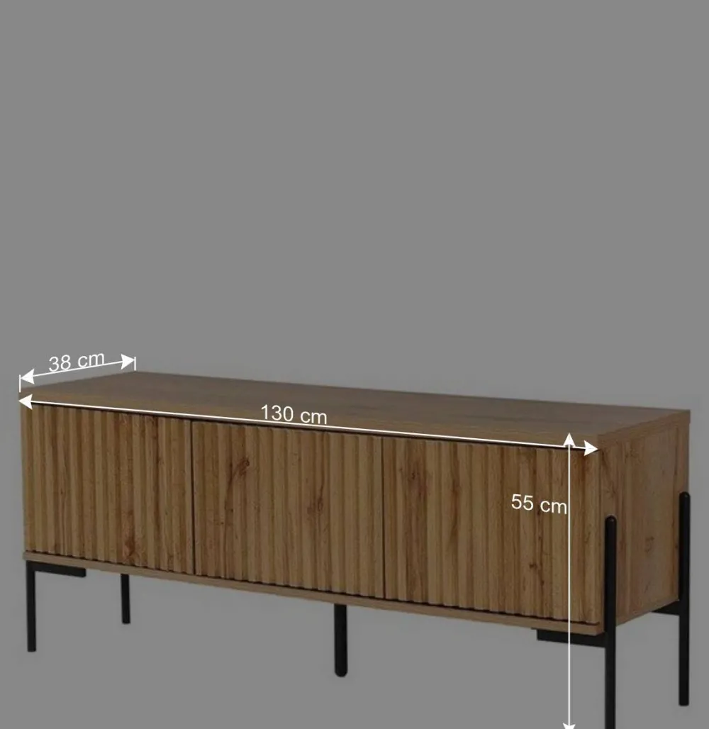 Wohnen Tv & Hifi-Möbel|Tv & Hifi-Möbel*Skandi TV Board 130 cm breit - Elastian