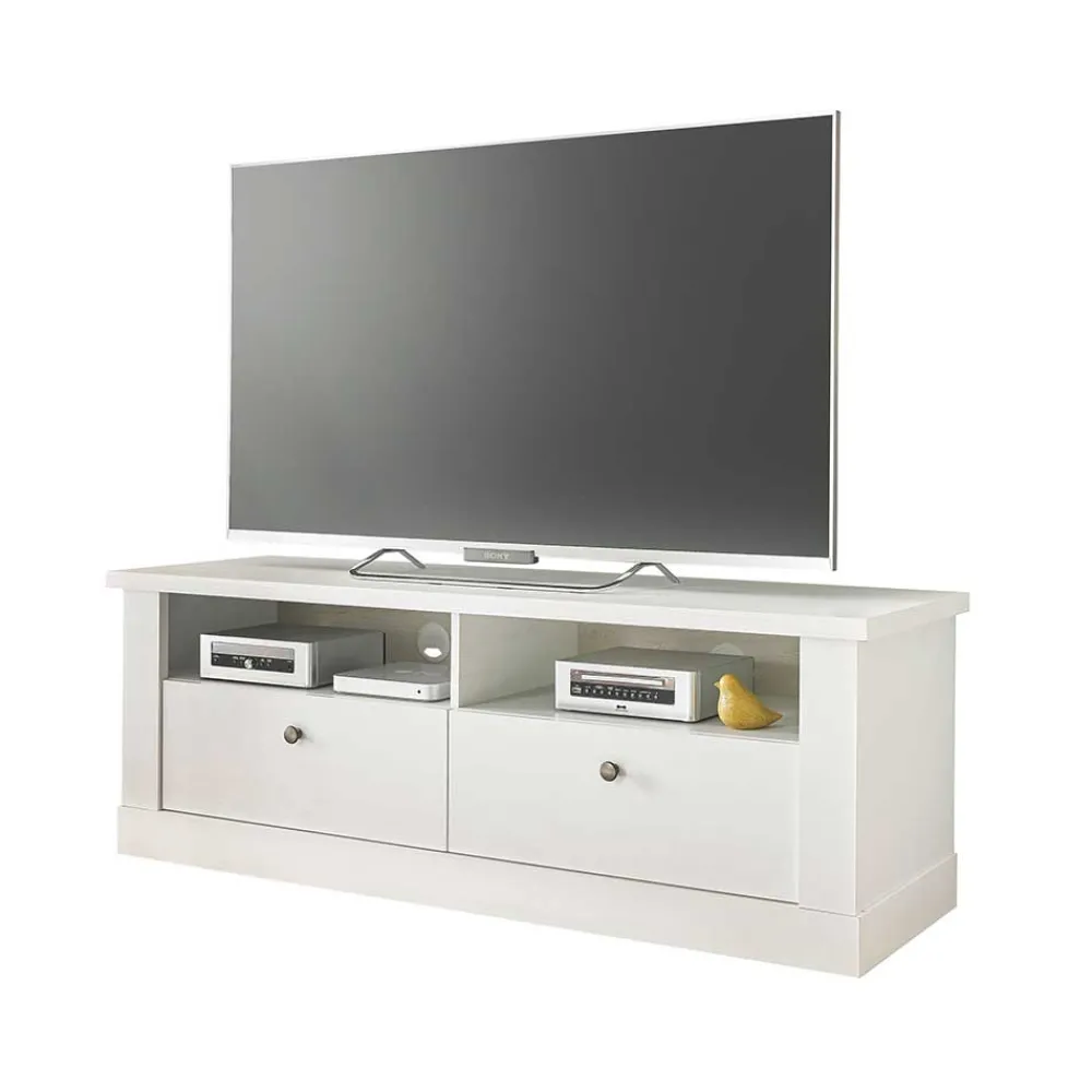 Wohnen Skandi TV Board in weißer Holzoptik Pinie - Liancos
